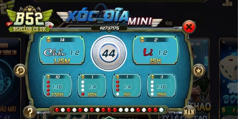 Xóc Đĩa Mini - Game giải trí với nhịp độ nhanh chóng - NADOKE.ONE