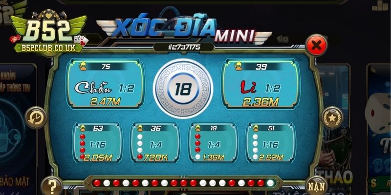 Xóc Đĩa Mini - Game giải trí với nhịp độ nhanh chóng - NADOKE.ONE