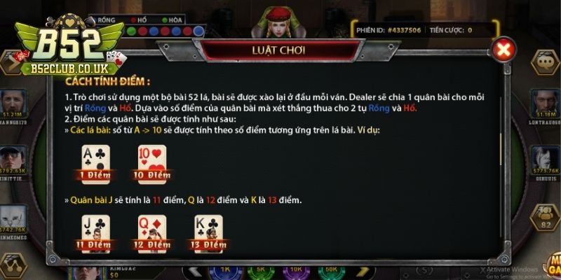 Rồng Hổ B52 - Game bài kịch tính, thắng thua trong tích tắc - NADOKE.ONE